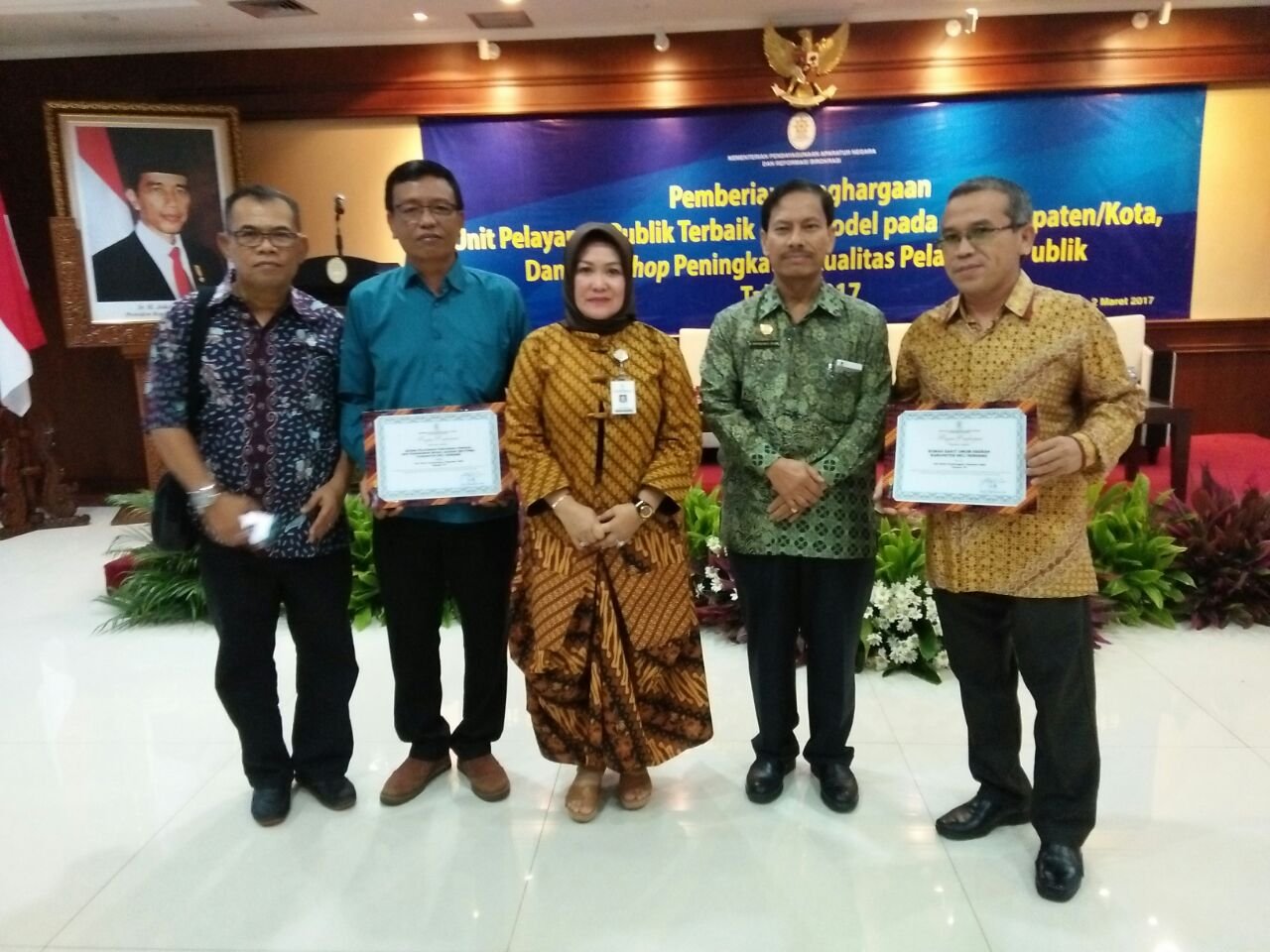 RSUD DS dan DPM dan PPTP Terima Penghargaan Dari MenPANRB