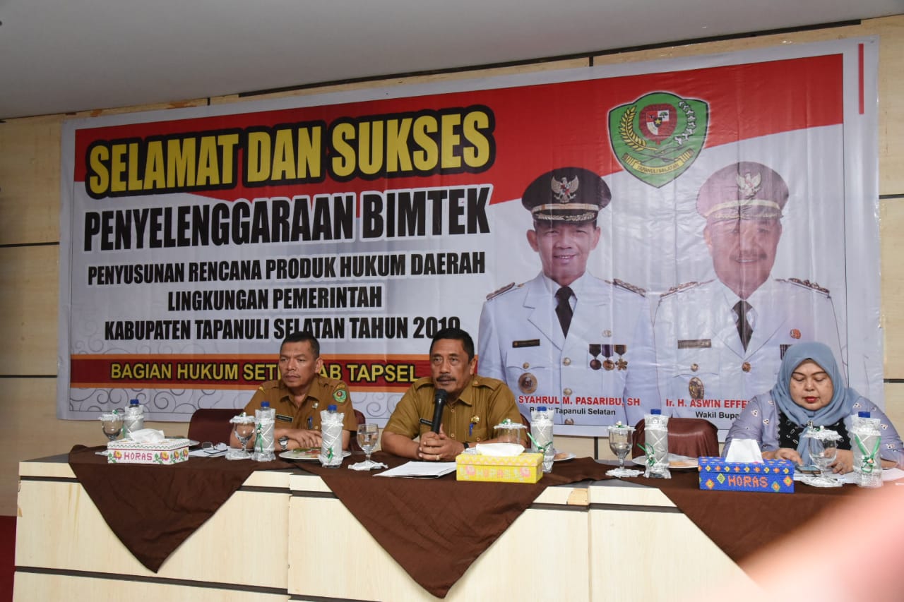 Pemda Tapsel Lakasanakan Bimtek Soal Hukum