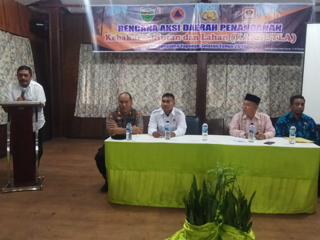Sekda Tapsel : Parulian Nasution,  Peran Instansi Terkait Itu Penting, Cegah Karhutla