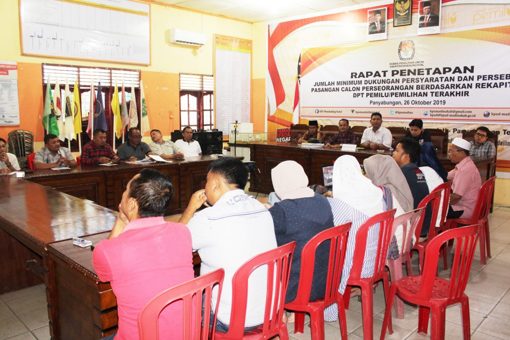 KPUD Rapatkan Syarat Dukungan Balon Bupati Madina