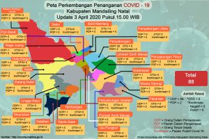 Peta hari ini terkait Covid -19