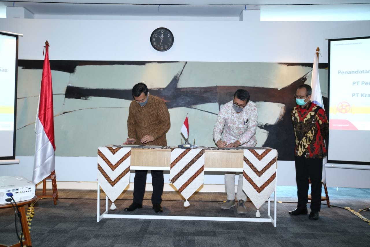 PGN Dan PT Krakatau Steel Teken Perjanjian Jual Beli Gas