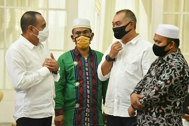 Gubsu Terima Kunjungan Silaturahmi Keluarga Besar Abituren Musthafawiyah Purba Baru Kabupaten Mandailing Natal