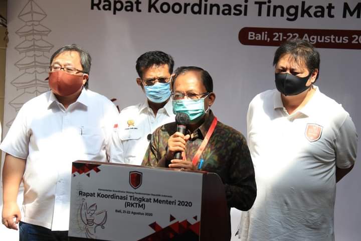 Rakor Tingkat Menteri di Nusa Dua, Gubernur Bali Sampaikan Harapan Pemulihan Ekonomi