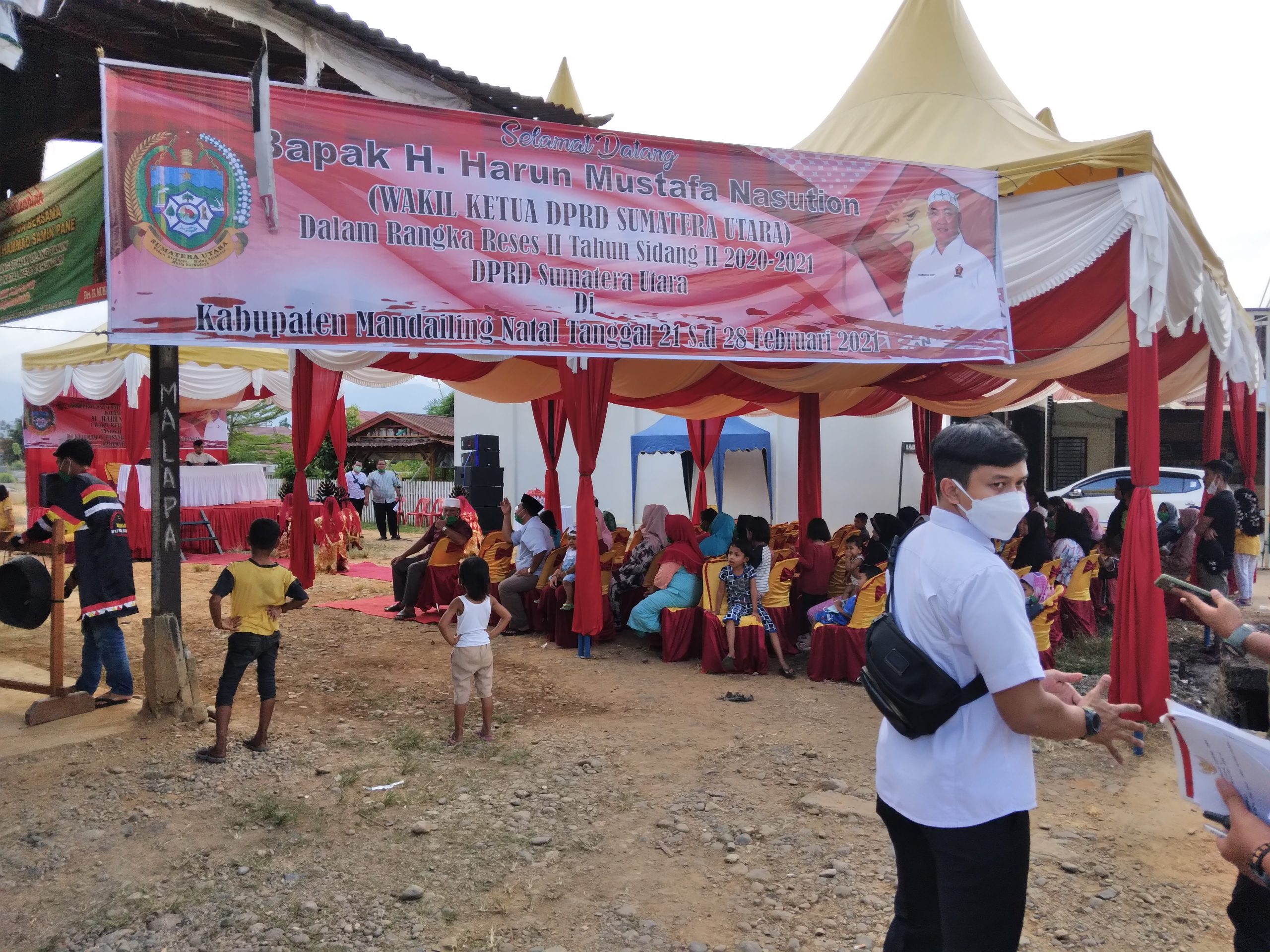 Reses II Anggota DPRD Sumut H.Harun Musthafa Nasution di Jalan Bermula Panyabungan