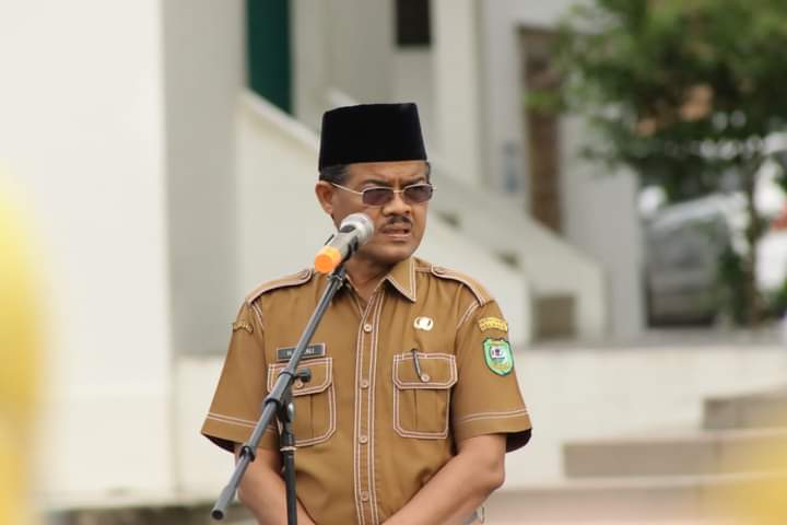 Sekdakab Madina Pimpin Apel Gabungan Perdana Pasca Libur Lebaran