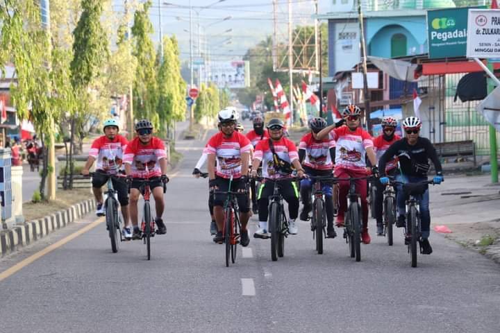 Sambut HUT RI Ke – 77, Polres Madina Ikuti  Fun Bike