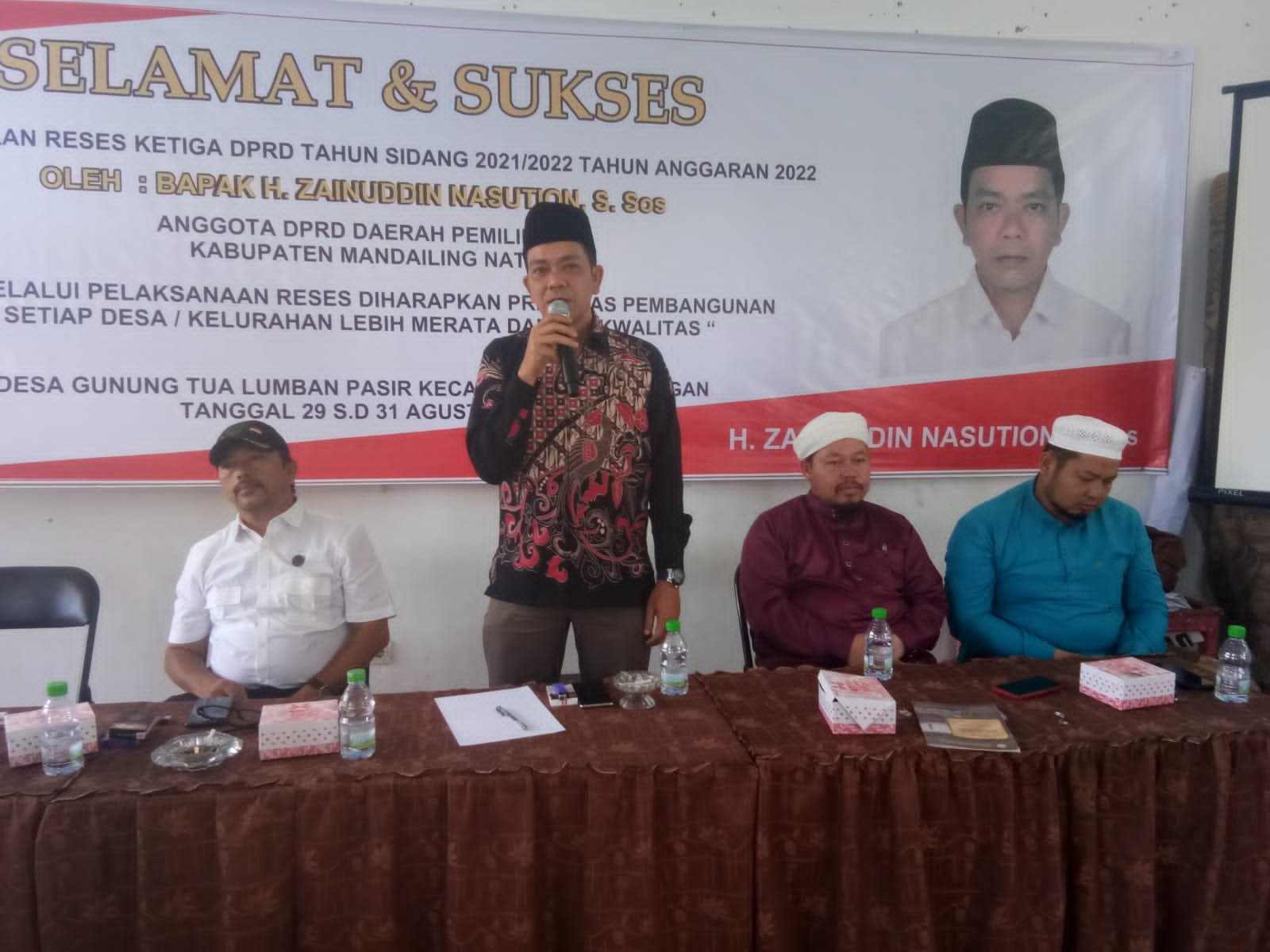 H.Zainuddin Nasution,S.Sos Reses III Tahun 2022 di Desa Gunungtua Lumban Pasir Kec.Panyabungan