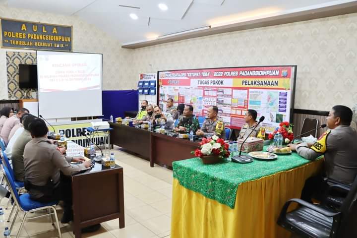 Arahan Kapolres Padangsidimpuan Saat Rakor Kesiapan ” Ops Zebra Toba 2022 “