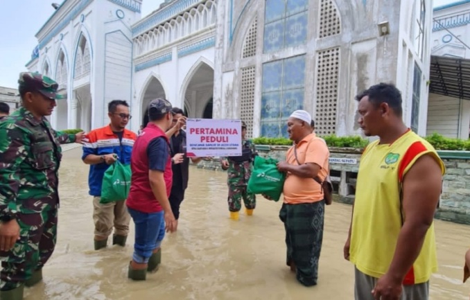 Pertamina Patra Niaga Regional Sumbagut Bantu Korban Banjir Aceh Utara