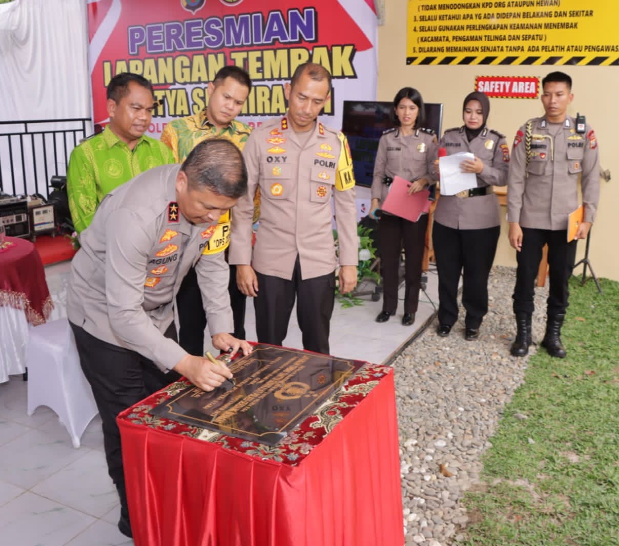 Kapoldasu Resmikan Lapangan Tembak Polres Serdang Bedagai.