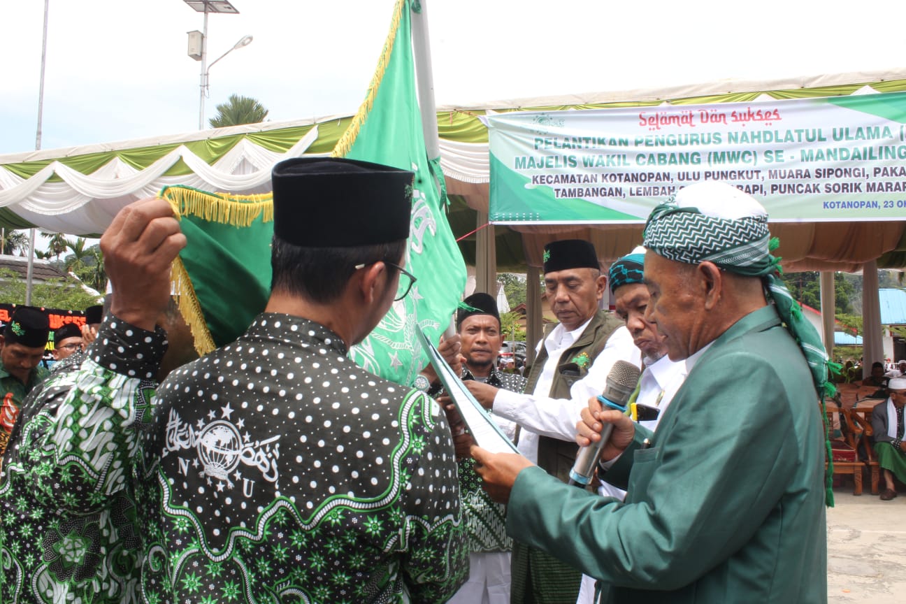 7 Pengurus MWC.NU Dilantik, Ketua PC.NU Madina :  Bangkitkan Giroh Ber-NU Ke – Seluruh Desa atau Ranting