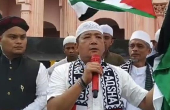 Massa Longmarch Aksi Bela Palestina Ucapkan Terimakasih Kepada Ketua DPC.Gerindra Mandailing Natal