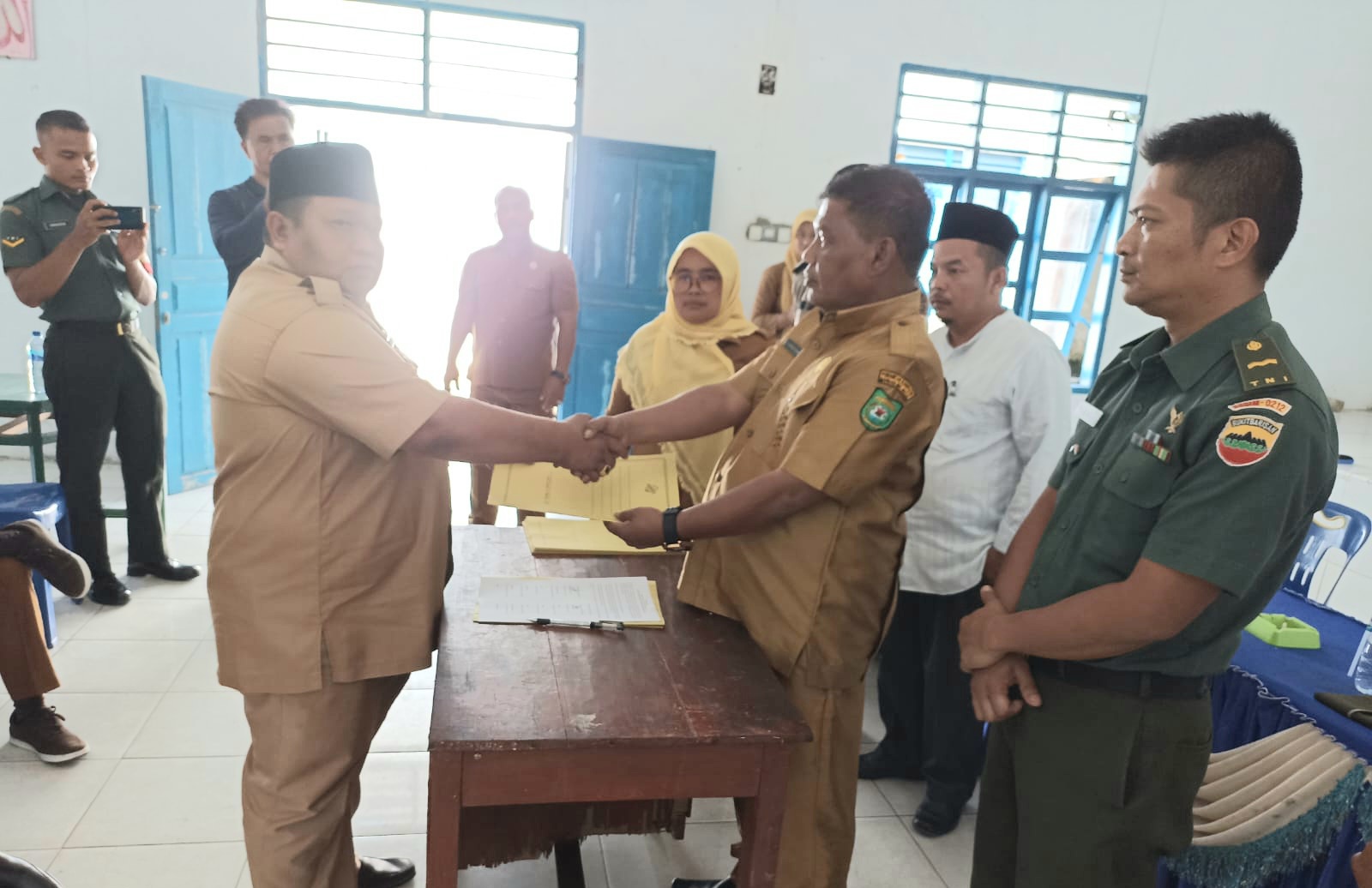 Kades Netral di Pemilu, Sertijab 11 Kades di Kec.Muarasipongi Sukses