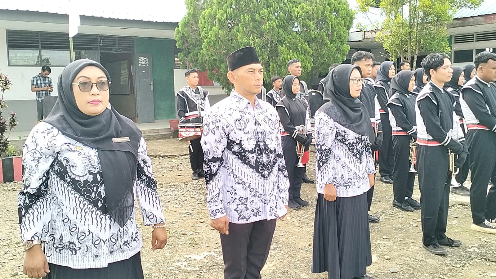 Ahmad Pamilu Daulay.S.Sos Irup HUT HGN dan PGRI Ke- 78 di Kec.Kotanopan