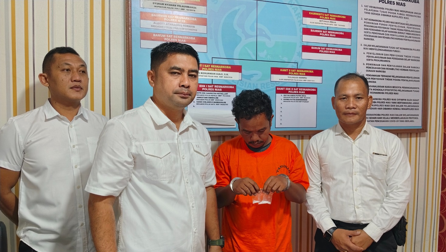 Bawa Narkoba Dari Luar Pulau Nias Melalui Kapal, Tenaga Honorer Ditangkap