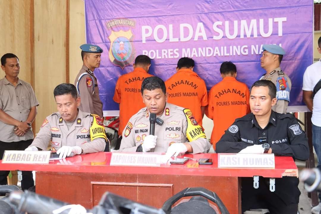 3 TSK dan 16 Septor Diamankan Polsek Panyabungan Kab.Mandailing Natal