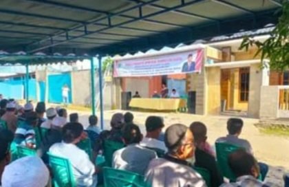 Kades dan Ratusan Warga Hadir, Bahran Saleh Daulay.SE Anggota DPRD Madina Fraksi Gerindra Reses di Desa Lumban Dolok Kec.Siabu