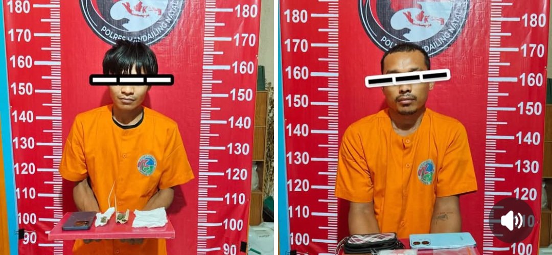 Hajar Terus Pak Polisi.!!! Edarkan Narkoba Jenis Sabu dan Ganja, 2 Pria Sinunukan Madina Berurusan dengan Polisi