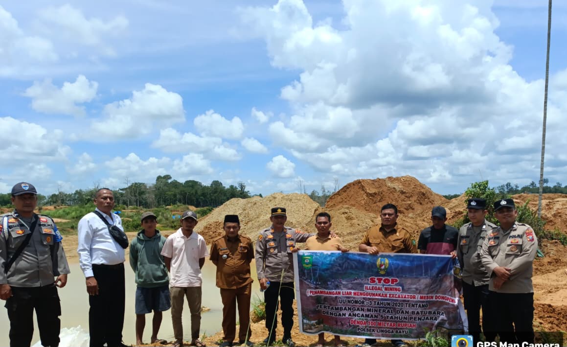 Kapolsek Linggabayu : Himbau Warga Hentikan Penambangan Tanpa Izin