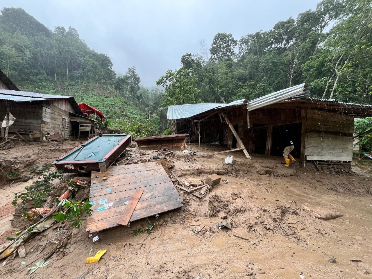 Banjir dan Longsor di Dusun Lubuk Sihim Desa Muara Batang Angkola Kec.Siabu