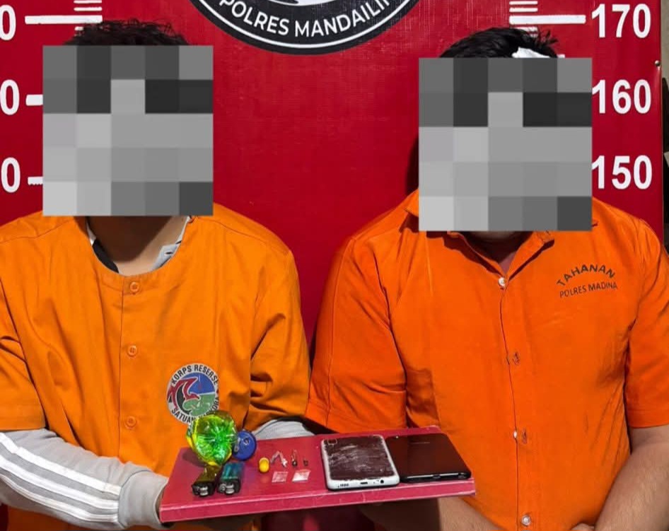 Polres Madina Ringkus 2 Pria Pesta Sabu di Panyabungan Tonga Kec.Panyabungan