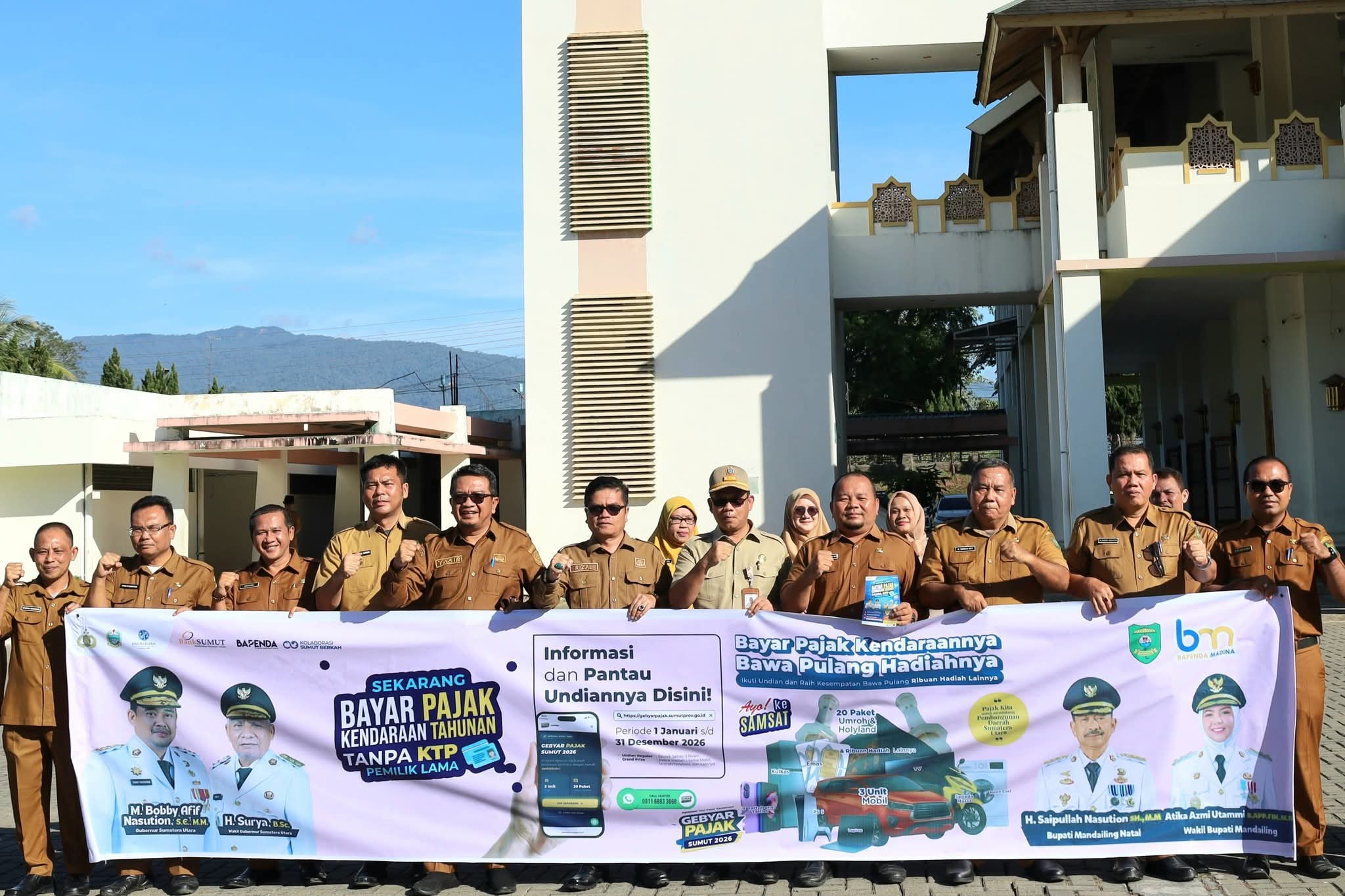 Apel Gabungan Pemkab Madina, Jadi Momen Sosialisasi Pembayaran Pajak Bermotor