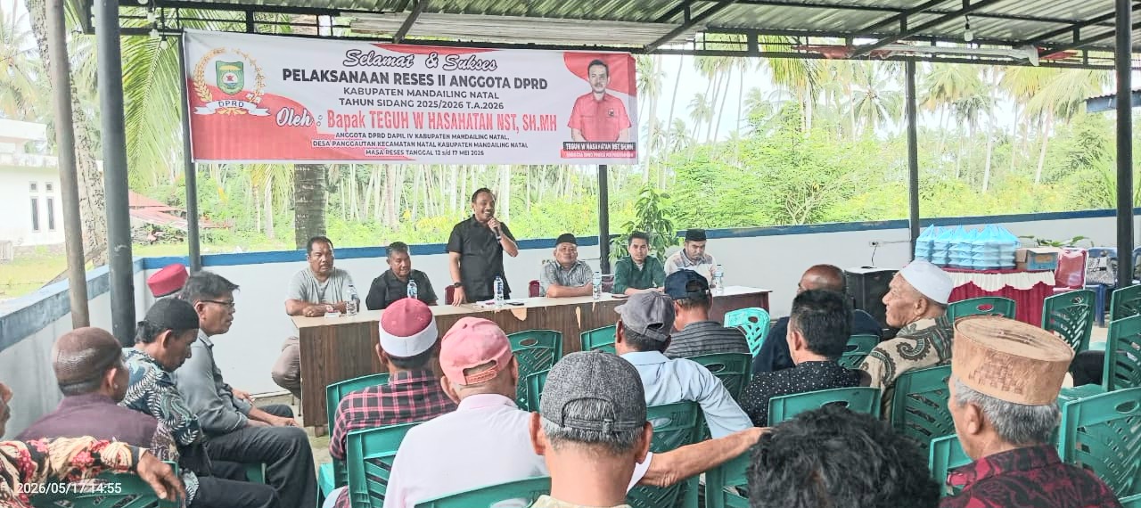Anggota DPRD Madina Teguh W Hasahatan, Nasution Reses di Desa Panggautan Kecamatan Natal