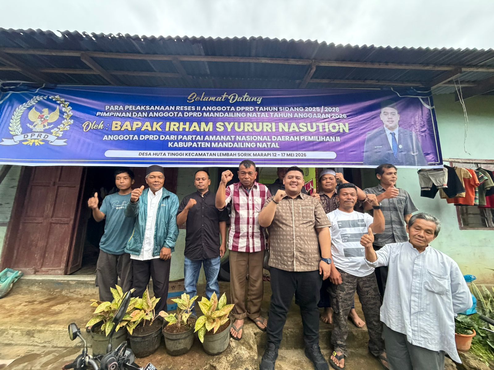 Irham Syururi Nasution Reses di Desa Huta Tinggi, warga berharap Pembangunan Jalan Desa.
