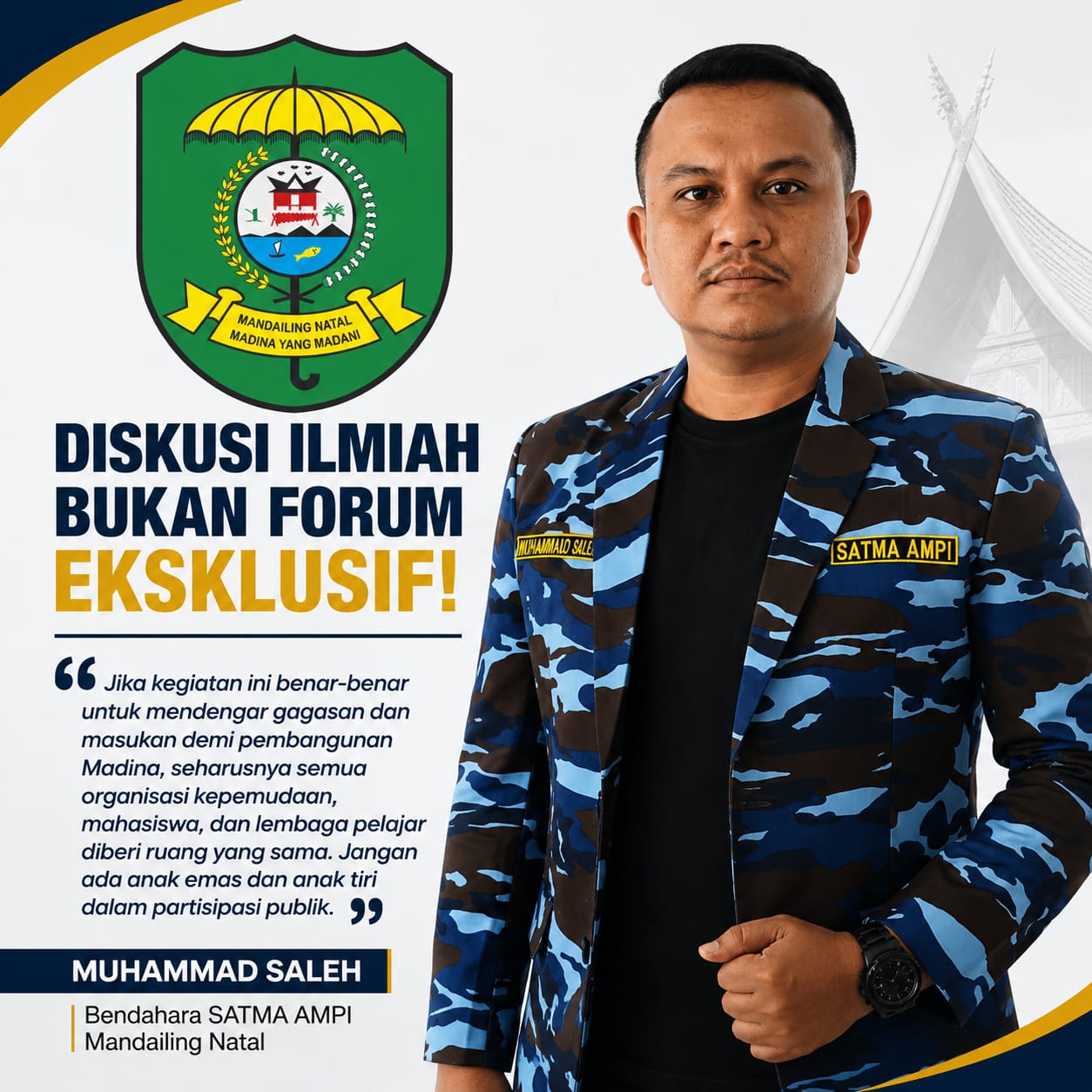 Satma AMPI Madina Menilai Bupati Tebang Pilih Lembaga Dalam Mengajak Diskusi Kajian Ilmiah