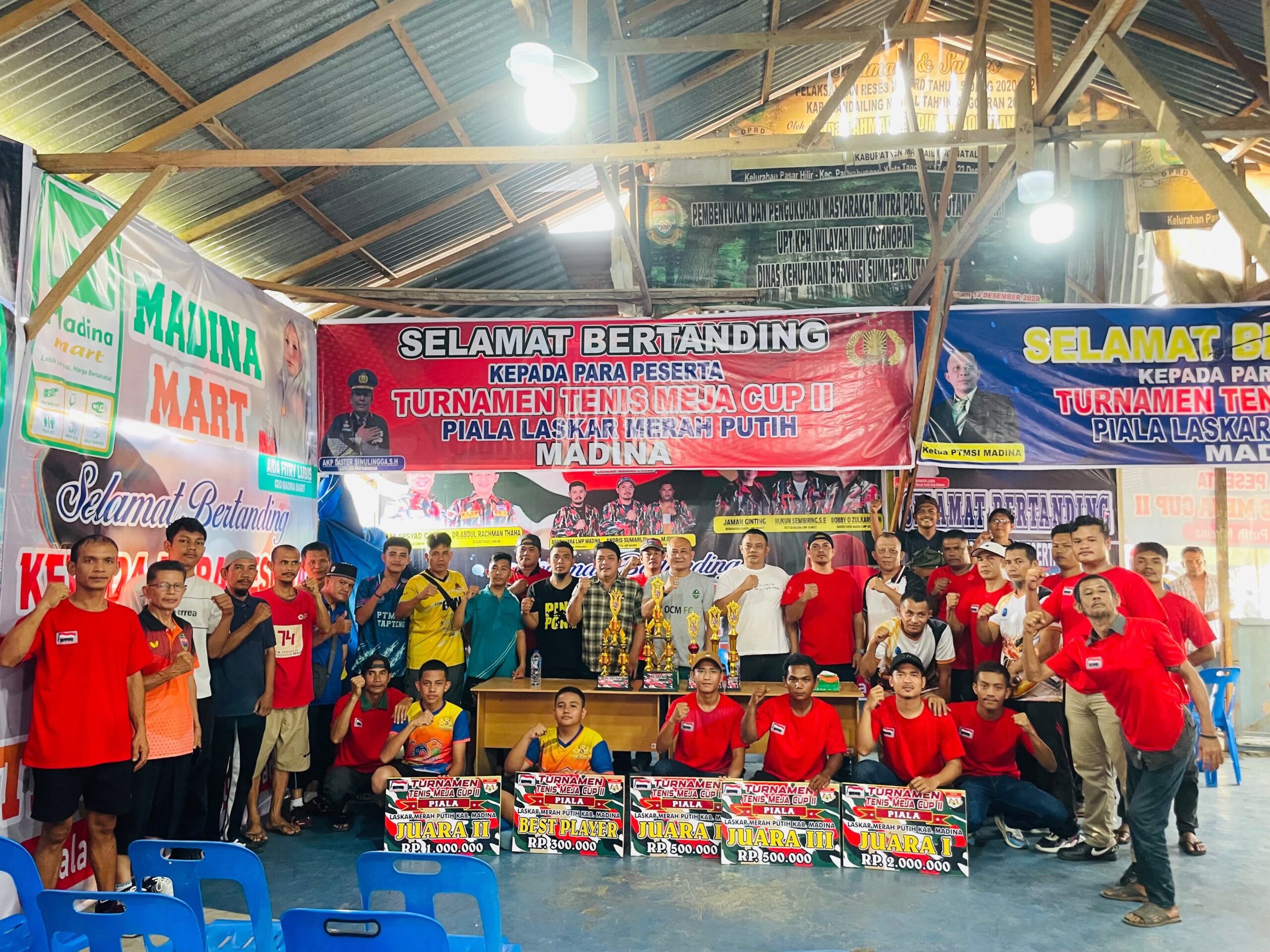 LMP Madina Gelar Turnamen Tenis Meja Cup II Se- Tabagsel
