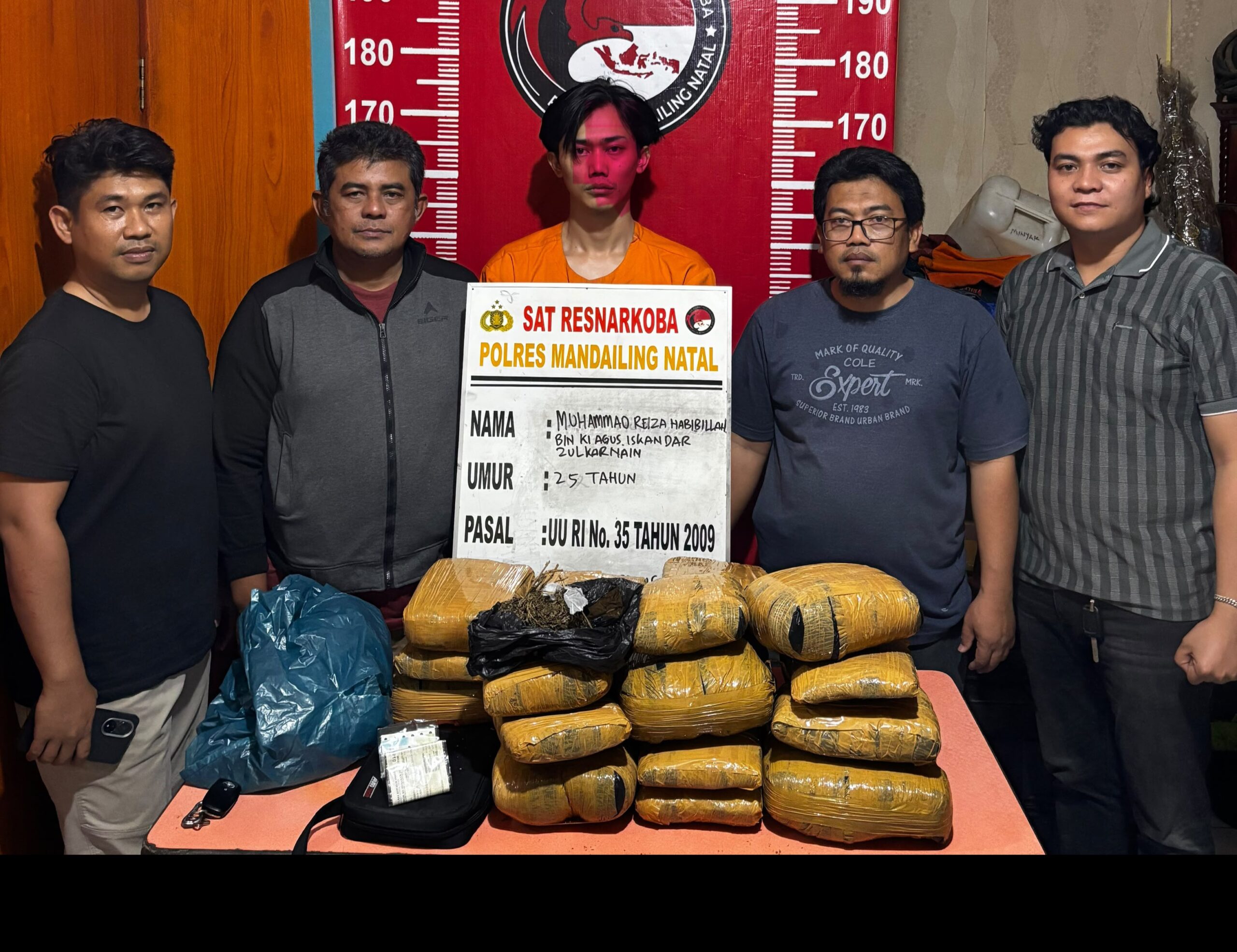 Setelah Kejar – Kejaran, Polres &BNNk Madina Amankan 24 Ball Ganja Dari Mobil Avanza