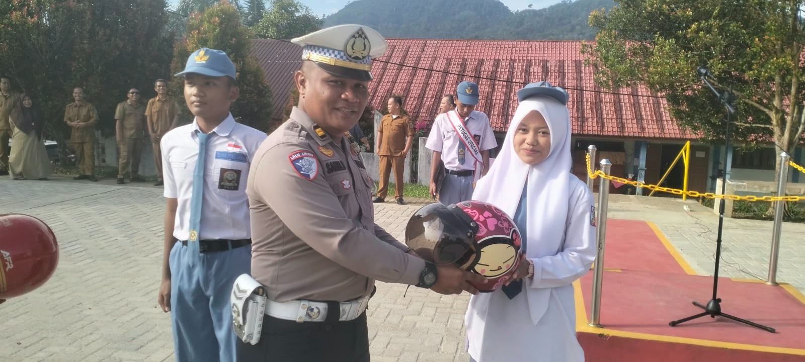 Police Goes To School dan Polantas Karib di SMK Negeri 2 Sipenggeng Kecamatan Batangtoru Tapanuli Selatan
