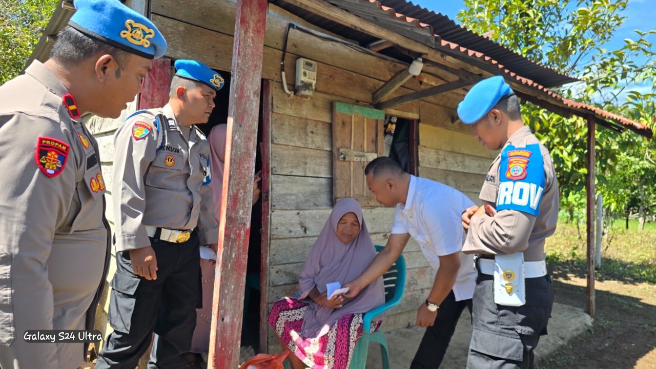 Menyambut HUT Propam Polri Ke – 24, Polres Tapsel Serahkan Bantuan di Kec.Sipirok