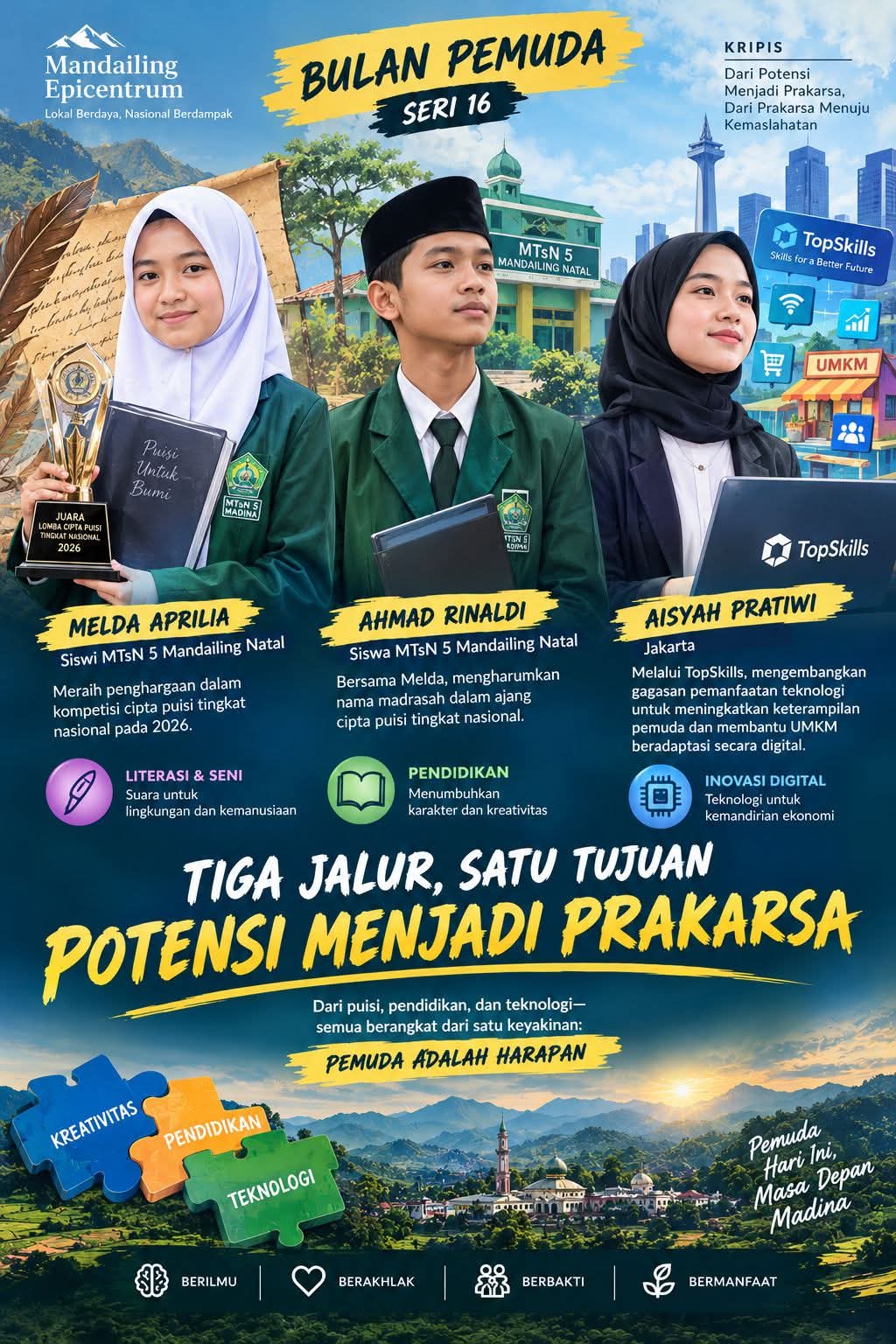 BAWA KAMPUNG KE ATAS PANGGUNG, @MELDA DAN @RINALDI MENANGKAN KOMPETISI PUISI