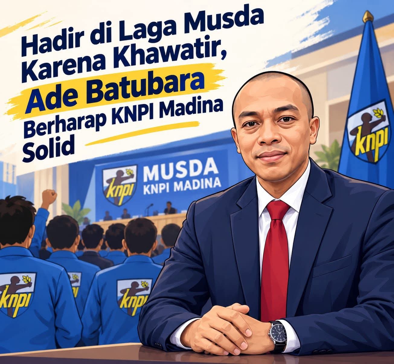 Hadir di Laga Musda Karena Khawatir, Ade Batubara Tawarkan Lima Pilar dan Berharap KNPI Madina Makin Solid