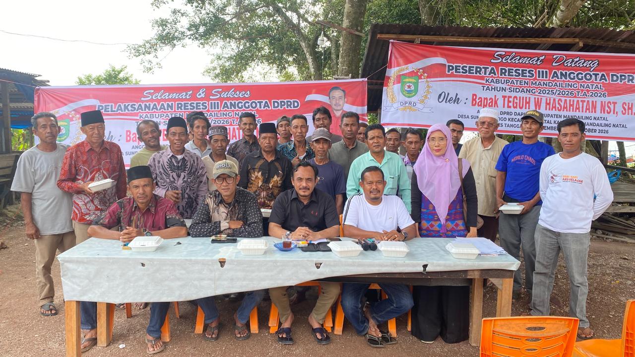 Ang.DPRD Madina Teguh W Hasanatan Nst Reses Ke III di Desa Sundutan Tigo Kec Natal