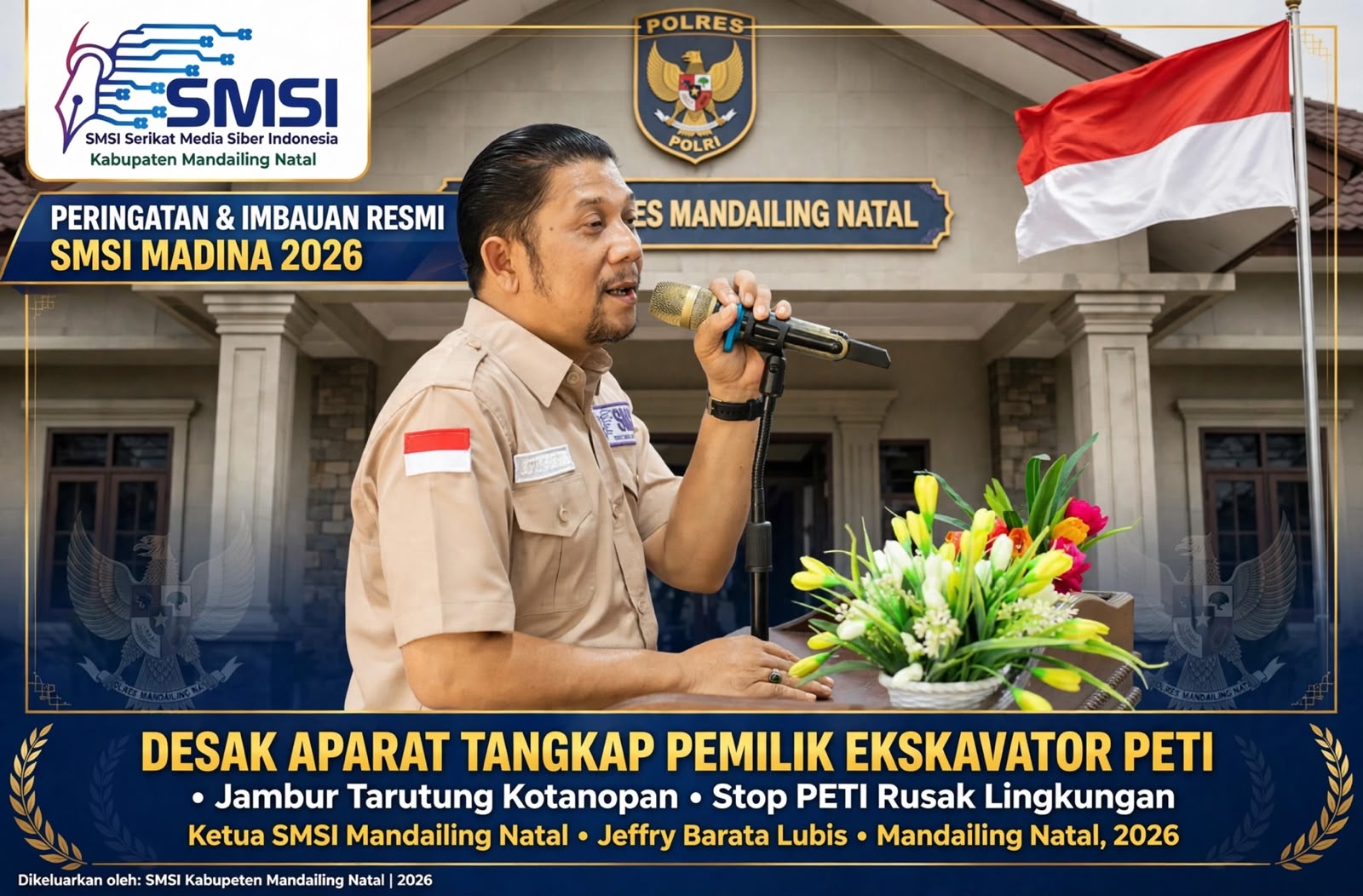 SMSI Madina Desak APH “Tangkap” Pemilik Ekskavator Yang Dibakar Warga di Kotanopan