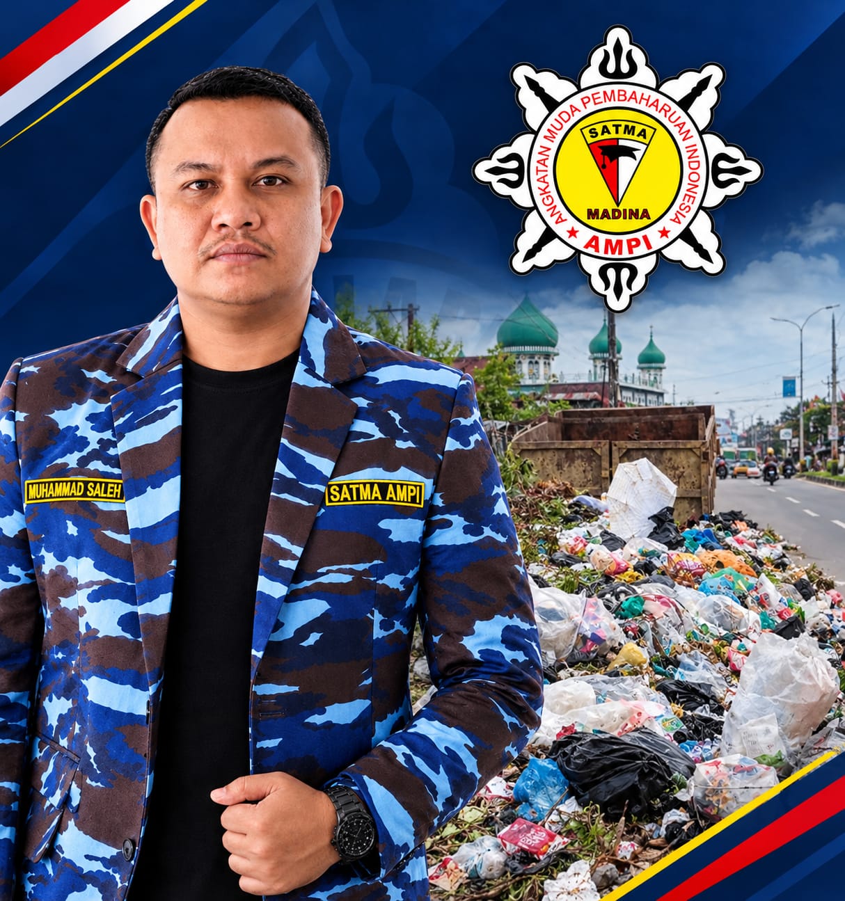 Soal Sampah di Jalan Nasional Panyabungan, Ini Komentar Bendahara Satma AMPI Mandailing Natal