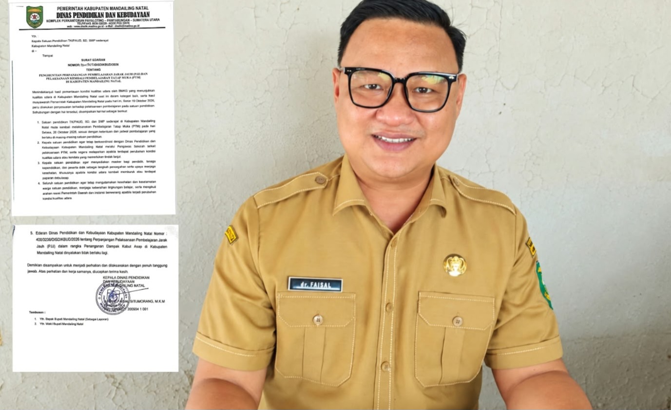 Mulai 20 Oktober 2026 Dinas Pendidikan Madina Terapkan Pembelajaran Tatap Muka